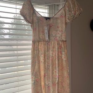 Nobo tan floral summer sun dress